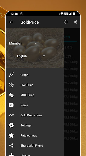 Android application Daily Silver Gold Price India screenshort