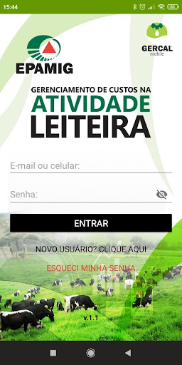 Android application GERCAL - Custo do leite screenshort