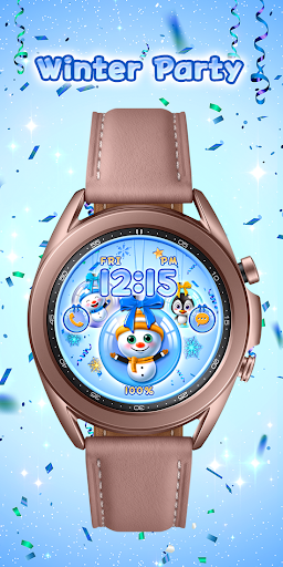 Android application Winter Party_Watchface screenshort