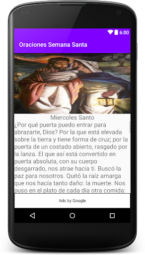 Android application Oraciones Semana Santa screenshort