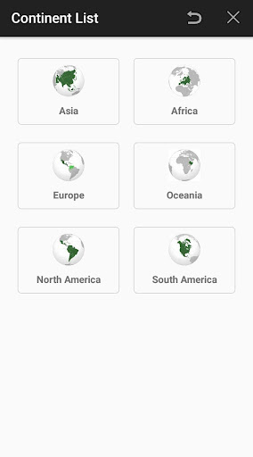 Country, Capital and Currency Screen 2