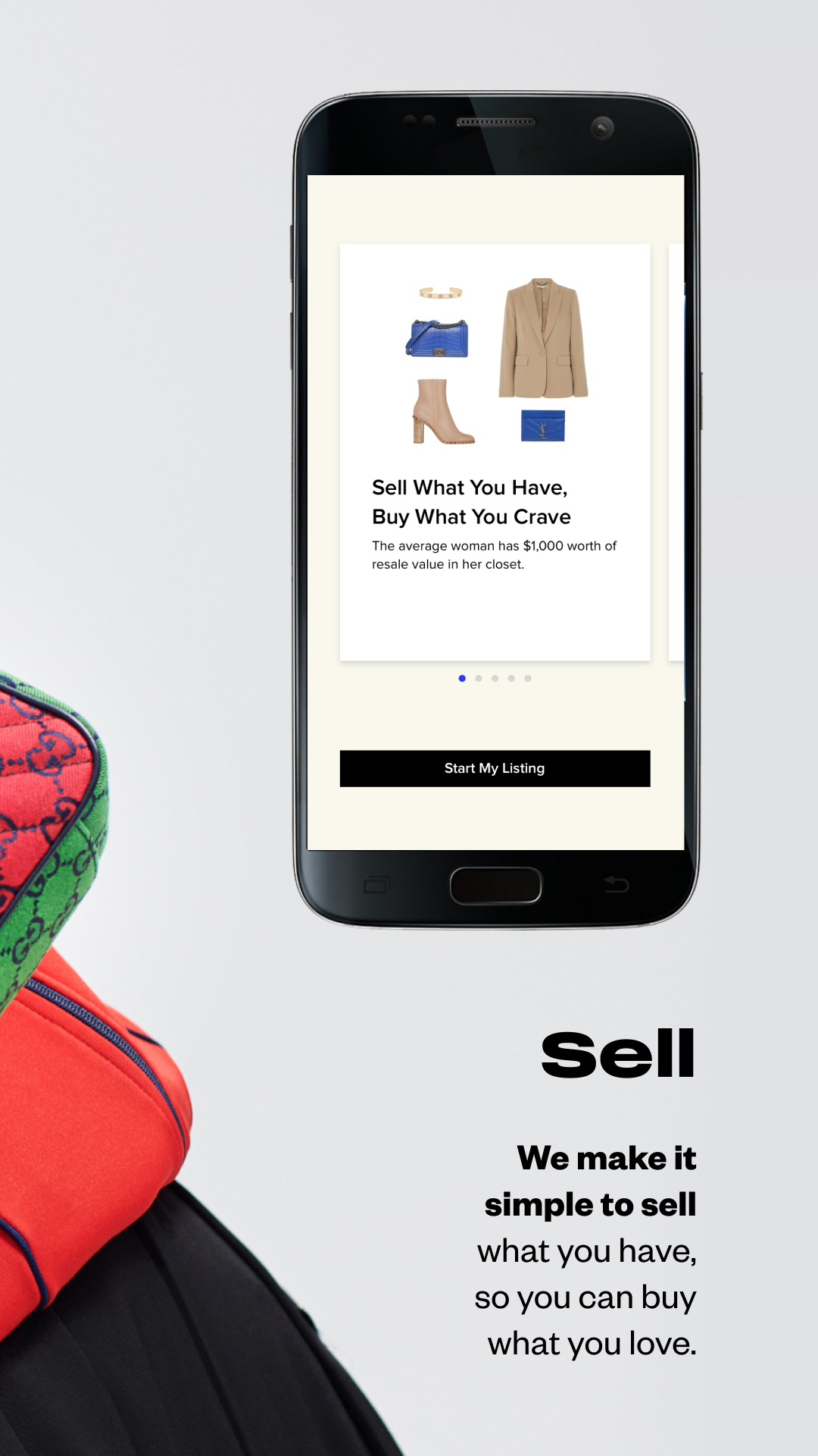Android application Tradesy: Buy Designer Fashion screenshort