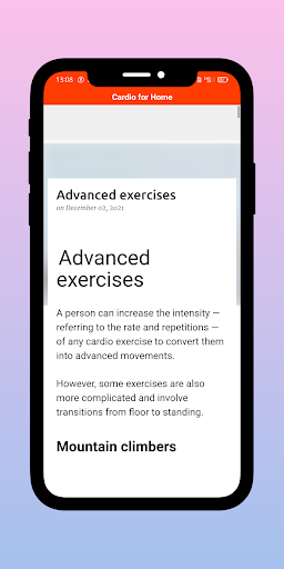 Cardio | Home Workout Screen 3