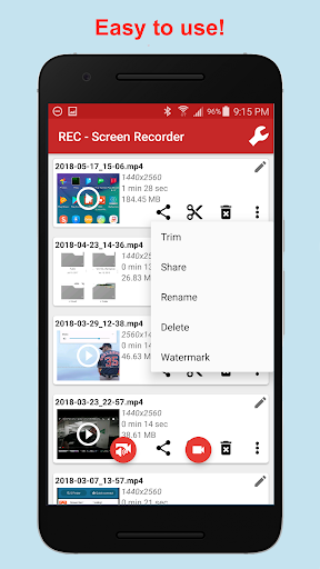 REC - Screen Recorder. UHD, FHD, HD, on/off audio 4.3 Screenshots 1