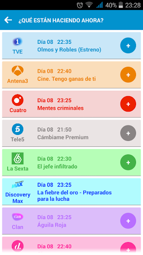 Programación TV - TDT España Screen 2