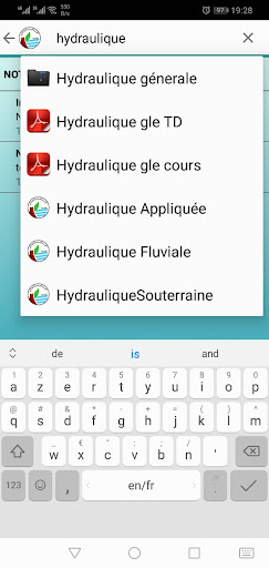 Android application Alumni ENSH-DZ-Hydraulique screenshort