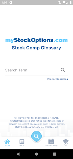 Android application Stock Compensation Glossary screenshort