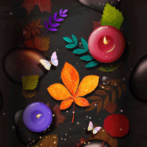 Autumn Leaves Candle-Wallpaper logo