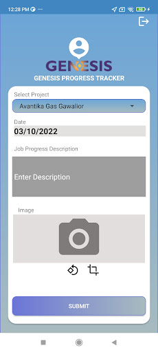 Android application Gen Progress screenshort