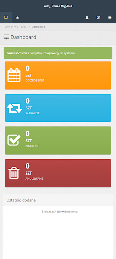Android application Mig-Bud CRM screenshort