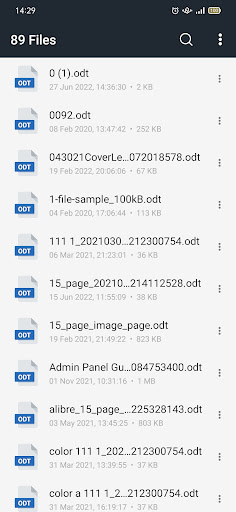 Android application ODT Document Reader screenshort