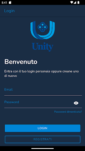 Android application Unity by Servizimprese screenshort