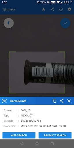 QScanner - QR code & Barcode s Screen 3