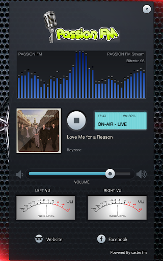Android application PASSION FM screenshort