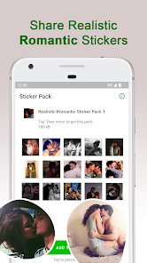 Captura de Pantalla 4 Realistic Romantic Stickers android