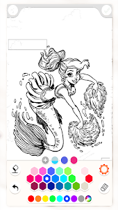 Mermaids Coloring Book: Little
