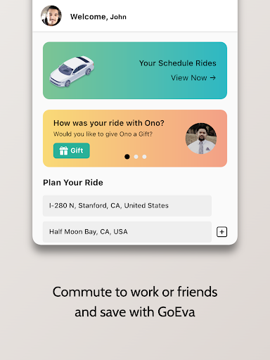 GoEva, Safe & Affordable Rides Screen 2