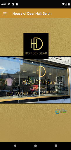Android application House of Dear Hair Salon screenshort