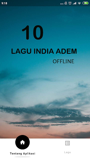 Android application 10 Lagu India Adem Offline screenshort