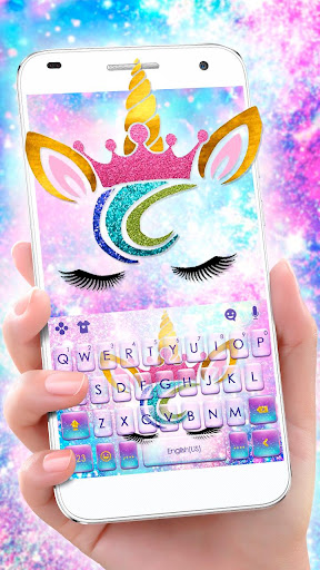 Android application Sweetie Unicorn Galaxy Keyboar screenshort
