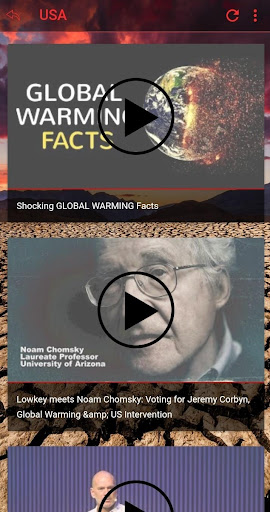 Android application Global warming screenshort