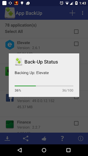 App Backup Lite Screen 3