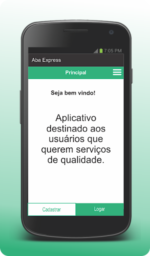 Android application Aba Express - Cliente screenshort