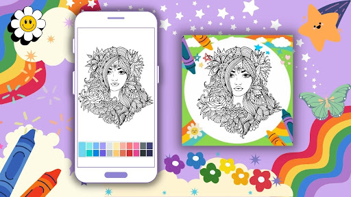 Coloring Cutie Girl Mandala