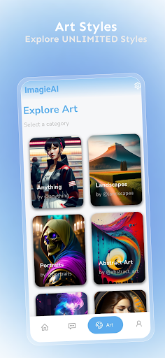 Android application Imagie - AI Art and AI Chat screenshort