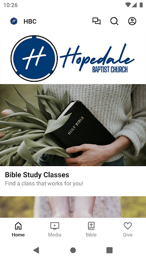 Android application Hopedale Baptist Church screenshort