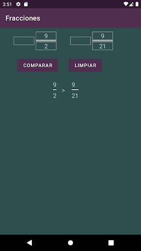 Comparar Fracciones Screen 2