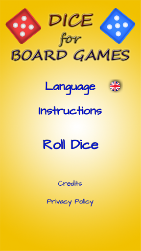 Android application Dice for Board Games screenshort