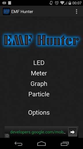 Android application EMF Hunter screenshort