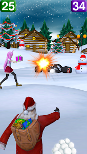 Christmas Santa Snowball Game