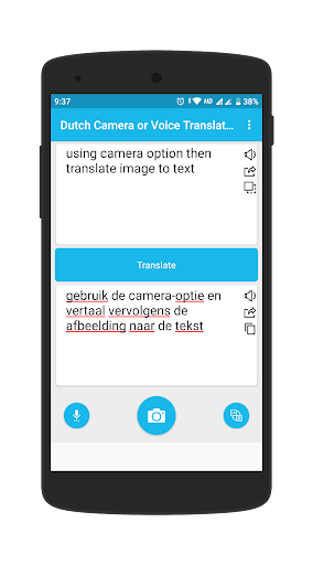 Dutch-Camera or Voice Translat Screen 2