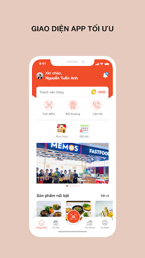 Android application Memos Loyalty App screenshort