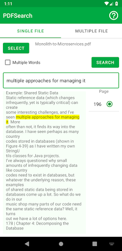 PDFSearch Screen 2