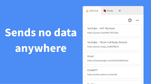 Screenshot of LinkList - Open links quickly