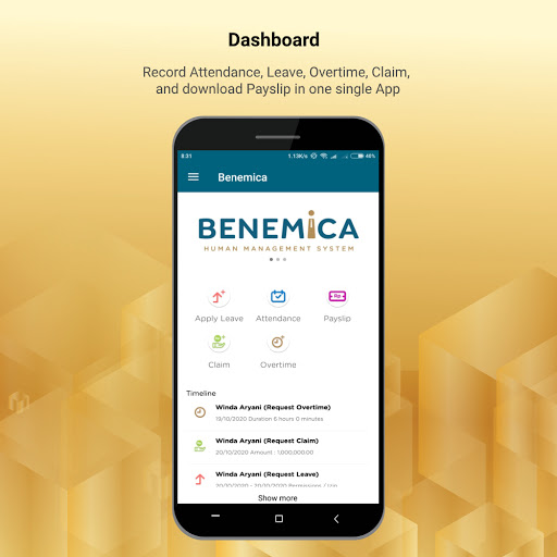 Android application BENEMICA Employee Self Service screenshort