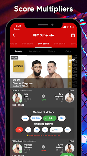 Fanatics MMA: UFC & MMA Picks Screenshot 2 - AppWisp.com