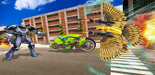 Android application Pigeon Robot Bike Transform 3D screenshort