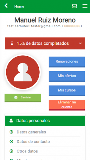 Android application Carballo PortalEmp screenshort