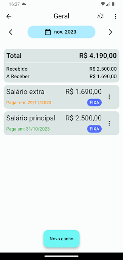 Minhas Contas Plus Screen 3