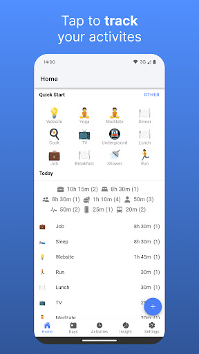 Android application Lifey - Time & Habit Tracker screenshort