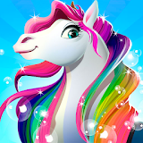 Rainbow Horse Caring 🐴 Pony Dress Up Beauty Salon icon