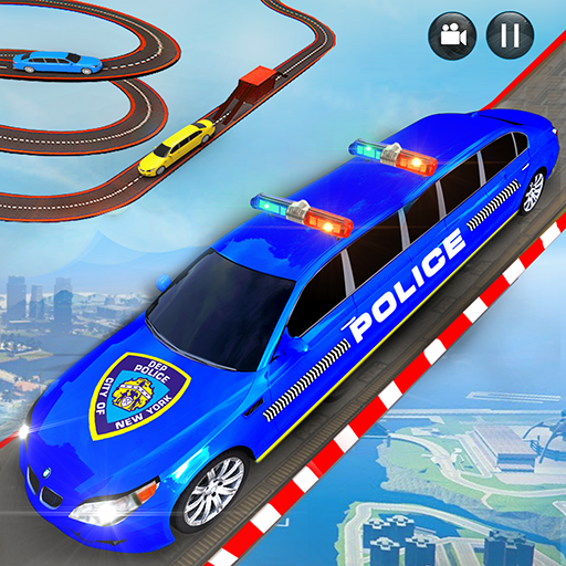 Mega Ramp Police Limo Car Game