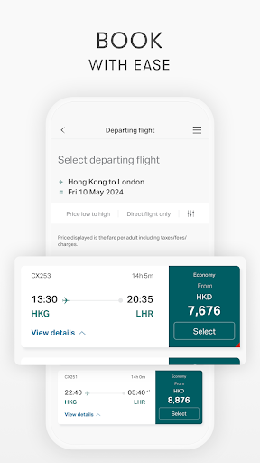 Screenshot of Cathay Pacific