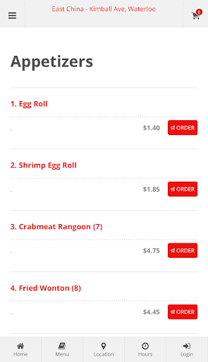 East China Waterloo Ordering Screen 3