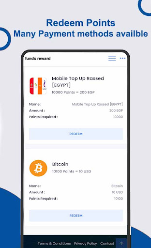 Funds Reward Cash rewards