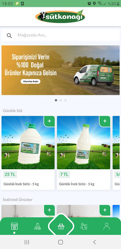 Android application Süt Konağı screenshort